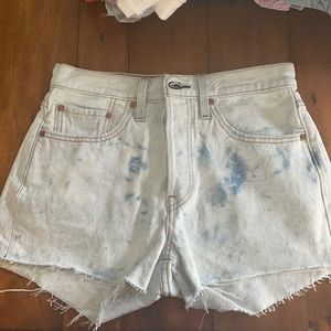 Tie dyed Levi shorts
